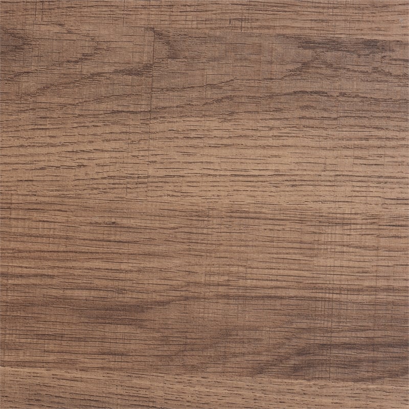 Baxton Studio Savion Walnut Brown Finished Wood and Black Metal End Table