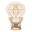 Baxton Studio Fedra Modern Bohemian Natural Brown Rattan Peacock Accent Chair