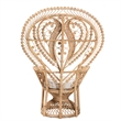 Baxton Studio Fedra Modern Bohemian Natural Brown Rattan Peacock Accent Chair
