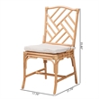 Baxton Studio Rio Modern Bohemian Natural Brown Rattan Dining Chair