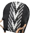 Baxton Studio Wallis Two-Tone Black and White Weaving and Rattan Dining Chair