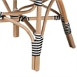 Baxton Studio Wallis Two-Tone Black and White Weaving and Rattan Dining Chair