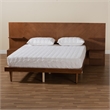 Baxton Studio Graham Ash Wood Queen Platform Storage Bed with Nightstands