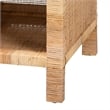 Baxton Studio Bella Brown Mahogany Wood and Rattan 1-Drawer Console Table