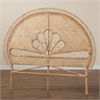 Baxton Studio Marlette Natural Brown Rattan Queen Size Standalone Headboard
