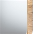 Baxton Studio Bella Natural Brown Mahognay Wood and Natural Rattan Oval Mirror