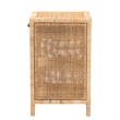 Baxton Studio Bella Brown Mahogany Wood and Natural Rattan 1-Drawer Nightstand