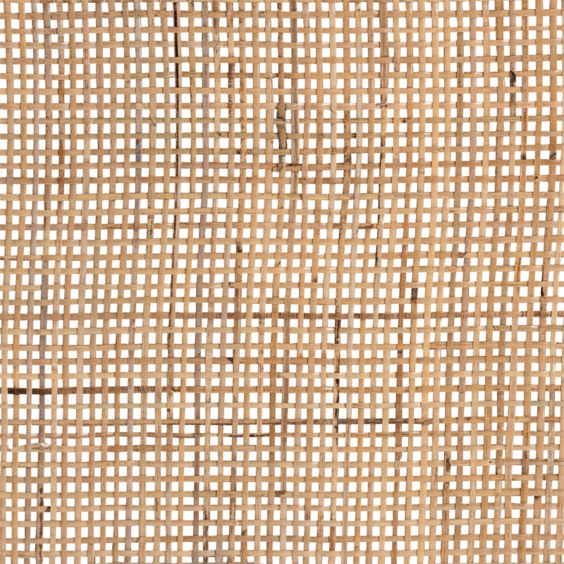 Baxton Studio Bella Brown Mahogany Wood and Natural Rattan 1-Drawer Nightstand