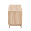 Baxton Studio Elsbeth Brown Finished Wood and Natural Rattan 2-Door TV Stand