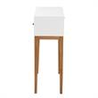 Baxton Studio Odile Two-Tone Brown and White Bayur Wood 1-Drawer Console Table