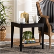 Baxton Studio Freya Modern Bohemian Black Finished Bayur Wood End Table