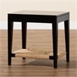 Baxton Studio Freya Modern Bohemian Black Finished Bayur Wood End Table