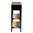Baxton Studio Freya Black Finished Bayur Wood 1-Drawer Console Table