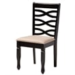 Baxton Studio Ruby Beige Fabric and Dark Brown Wood 5-Piece Dining Set