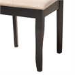 Baxton Studio Thea Beige Fabric and Dark Brown Wood 5-Piece Dining Set