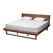 Baxton Studio Macayle Ash Walnut Finished Wood Queen Size Platform Bed