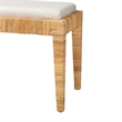 Baxton Studio Sofia Bohemian Natural Brown Rattan and Mahogany Wood Bench