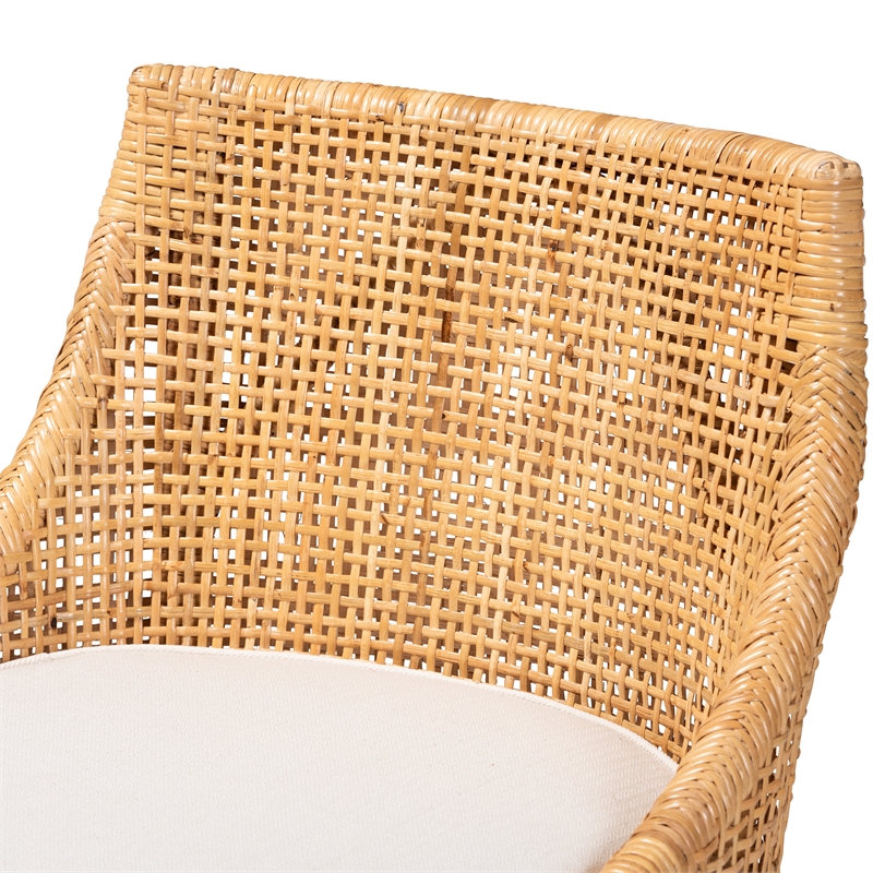 baxton studio bella modern bohemian natural brown rattan counter stool