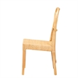 Baxton Studio Monaco Oak Brown Mahogany Wood and Natural Rattan Dining Chair