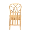 Baxton Studio Monaco Oak Brown Mahogany Wood and Natural Rattan Dining Chair