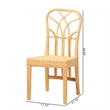 Baxton Studio Monaco Oak Brown Mahogany Wood and Natural Rattan Dining Chair