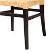 Baxton Studio Lingga Dark Brown Mahogany Wood and Natural Rattan Dining Chair