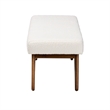Baxton Studio Rika Cream Boucle Fabric and Walnut Brown Finished Wood Bench
