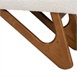Baxton Studio Rika Cream Boucle Fabric and Walnut Brown Finished Wood Bench