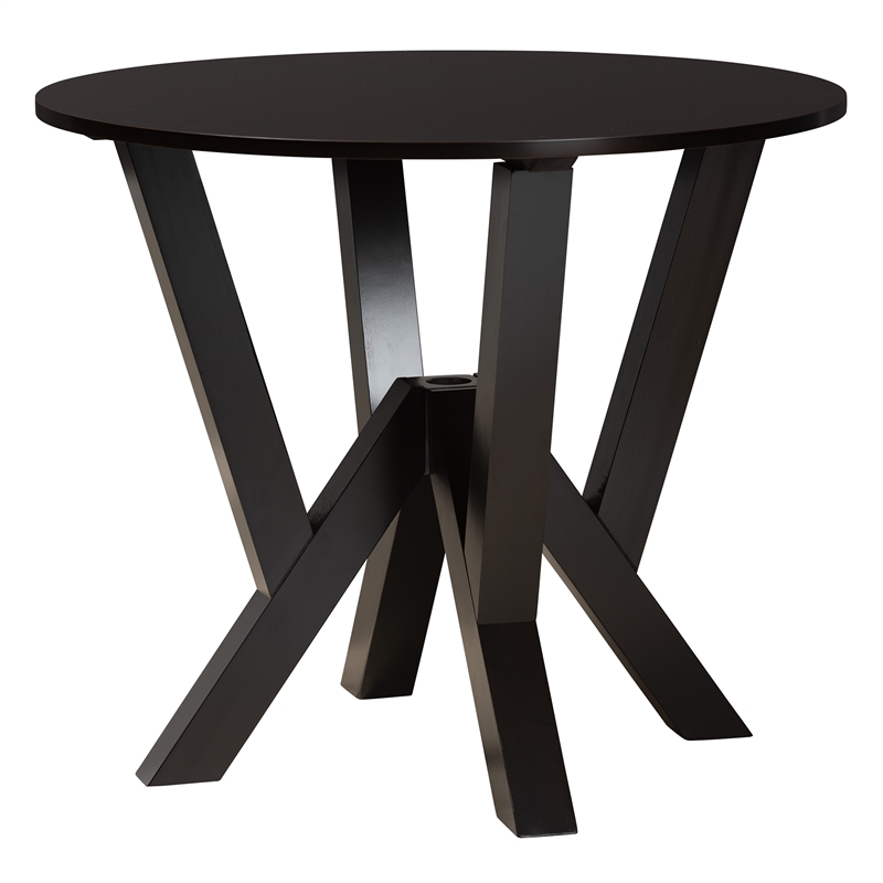 Baxton Studio Rosi Espresso Brown Faux Leather and Wood 5-Piece Dining Set