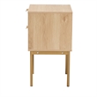 Baxton Studio Dewitt Light Brown Wood and Gold Metal 2-Drawer End Table