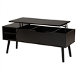 Baxton Studio Roden Two-Tone Black and Brown Wood Coffee Table with Compartment