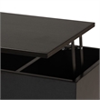 Baxton Studio Roden Two-Tone Black and Brown Wood Coffee Table with Compartment