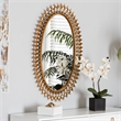 Baxton Studio Rogier Antique Goldleaf Metal Accent Wall Mirror