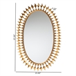 Baxton Studio Rogier Antique Goldleaf Metal Accent Wall Mirror