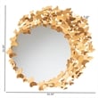 Baxton Studio Tauriel Antique Goldleaf Metal Butterfly Accent Wall Mirror