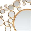 Baxton Studio Castiel Antique Goldleaf Metal Bubble Accent Wall Mirror