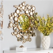 Baxton Studio Castiel Antique Goldleaf Metal Bubble Accent Wall Mirror