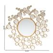 Baxton Studio Castiel Antique Goldleaf Metal Bubble Accent Wall Mirror