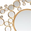 Baxton Studio Castiel Antique Goldleaf Metal Bubble Accent Wall Mirror