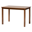 Baxton Studio Genesis Gray Fabric and Walnut Brown Wood 5-Piece Dining Set