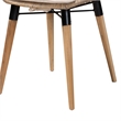 Baxton Studio Sabelle Brown Teak Wood and Greywashed Rattan Dining Chair