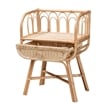 Baxton Studio Panchali Modern Bohemian Natural Brown Rattan Nightstand