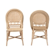 Baxton Studio Jelita Modern Bohemian Natural Brown Rattan Dining Chair