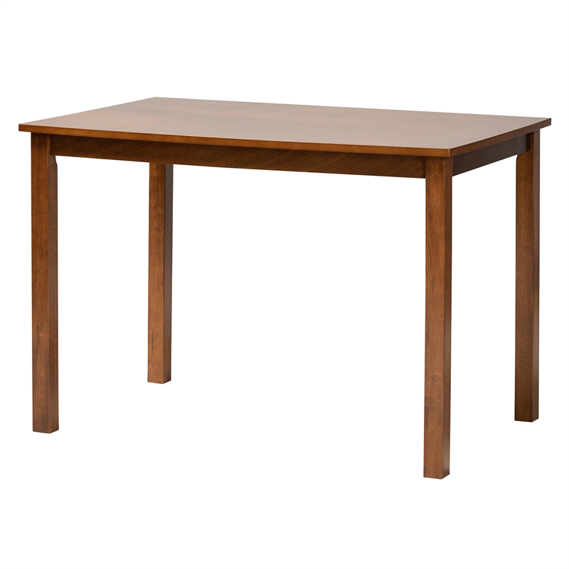 Baxton Studio Olympia Grey Fabric and Walnut Brown Wood 5-Piece Dining Set