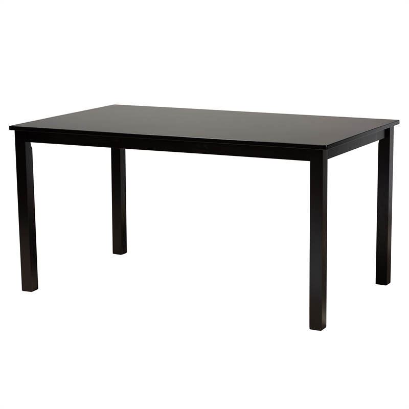 Baxton Studio Olympia Beige Fabric and Espresso Brown Wood 7-Piece Dining Set