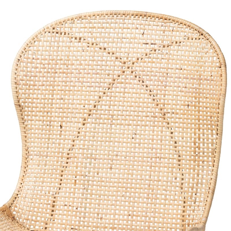 baxton studio sabelle japandi natural brown mahogany and rattan dining chair