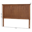 Baxton Studio Alarice Ash Walnut Finished Wood Queen Size Headboard