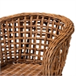 Baxton Studio Mario Natural Brown Finished Teak Wood and Rattan Dining Chair