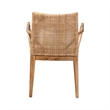 Baxton Studio Storsel Natural Brown Finished Teak Wood and Rattan Dining Chair