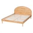 Baxton Studio Denton Natural Brown Finished Wood Queen Size Platform Bed